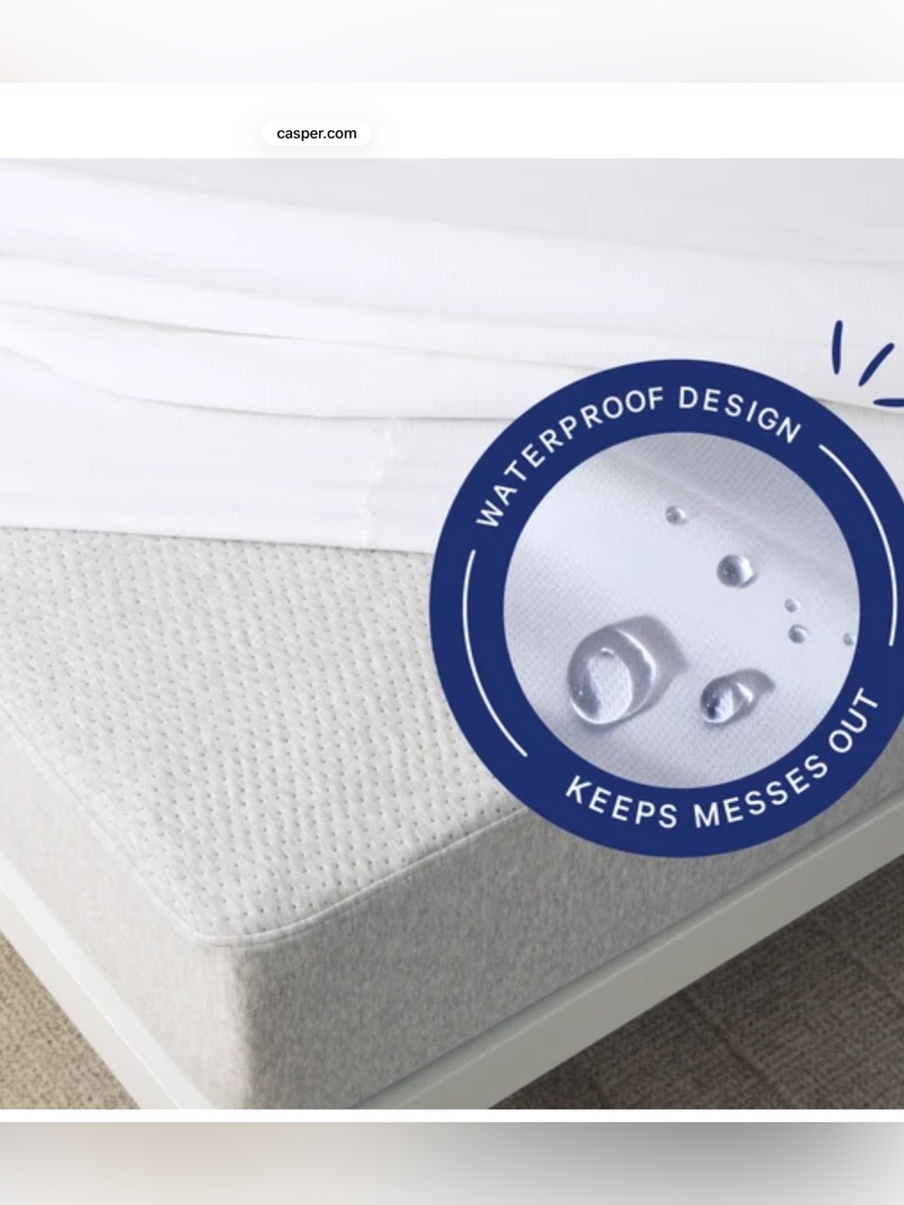 Casper Sleep Waterproof Mattress Protector Queen
